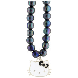 Hello Kitty Pearls Kitty auskarų pakabukas telefonui - juodas