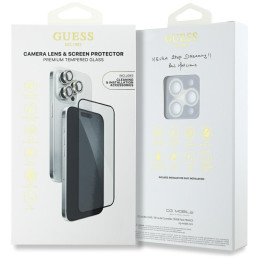 „Guess BP Rhinestone 2in1“ ekrano apsaugos ir kameros objektyvo rinkinys, skirtas „iPhone 16 Pro Max“ – auksinis