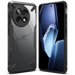 „Ringke Fusion X“ dėklas, skirtas „OnePlus 13R“ – skaidriai juodas