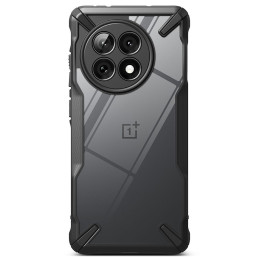 „Ringke Fusion X“ dėklas, skirtas „OnePlus 13R“ – skaidriai juodas