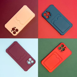 „Card Armor“ dėklo dėklo dangtelis, skirtas „Xiaomi Redmi 10X 4G“ / „Xiaomi Redmi Note 9“ kortelių piniginės silikoninis...