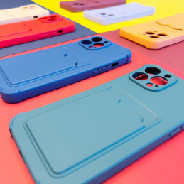 „Card Armor“ dėklo dėklo dangtelis, skirtas „Xiaomi Redmi 10X 4G“ / „Xiaomi Redmi Note 9“ kortelių piniginės silikoninis...