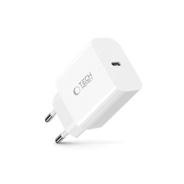 „Tech-Protect NC20W“ sieninis įkroviklis su USB-C prievadu – baltas