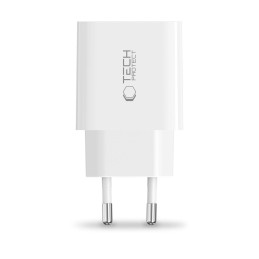 „Tech-Protect NC20W“ sieninis įkroviklis su USB-C prievadu – baltas