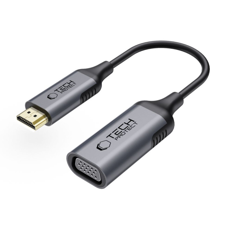 „Tech-Protect UltraBoost“ HDMI / VGA FULL HD 60 Hz adapteris – juodas