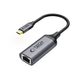 „Tech-Protect UltraBoost“ USB-C į Ethernet RJ45 1000 Mbps adapteris – juodas