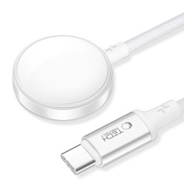 „Tech-Protect UltraBoost“ USB-C indukcinis įkroviklis, skirtas „Apple Watch“, 1 m – baltas