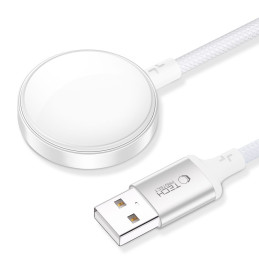 „Tech-Protect UltraBoost“ USB-A indukcinis įkroviklis „Apple Watch“ laikrodžiui, 1 m – baltas