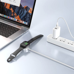 „Tech-Protect UltraBoost“ USB-A indukcinis įkroviklis „Apple Watch“ laikrodžiui, 1 m – baltas