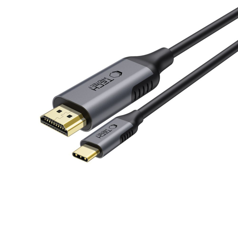 „Tech-Protect UltraBoost“ USB-C / HDMI kabelis 60 Hz, 180 cm – juodas