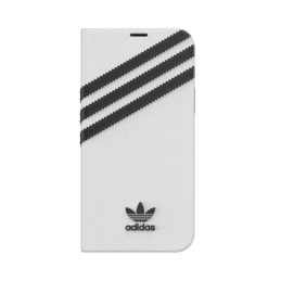 „Adidas OR Booklet PU“ dėklas, skirtas „iPhone 12 / 12 Pro 6.1“ – baltas ir juodas