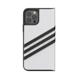„Adidas OR Booklet PU“ dėklas, skirtas „iPhone 12 / 12 Pro 6.1“ – baltas ir juodas