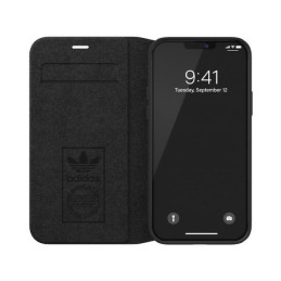 „Adidas OR Booklet PU“ dėklas, skirtas „iPhone 12 / 12 Pro 6.1“ – baltas ir juodas