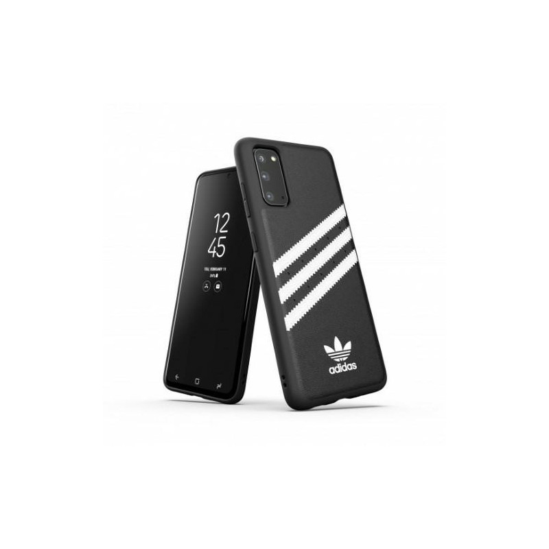 „Adidas OR“ liejamas PU dėklas, skirtas „Samsung Galaxy S20“ – juodas ir baltas