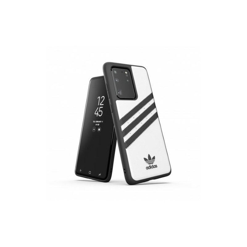 „Adidas OR Moulded PU“ dėklas, skirtas „Samsung Galaxy S20 Ultra“ – baltas ir juodas