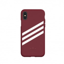 „Adidas OR“ liejamas PU zomšos dėklas, skirtas „iPhone X / XS“ – bordo spalvos