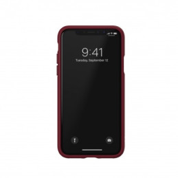 „Adidas OR“ liejamas PU zomšos dėklas, skirtas „iPhone X / XS“ – bordo spalvos