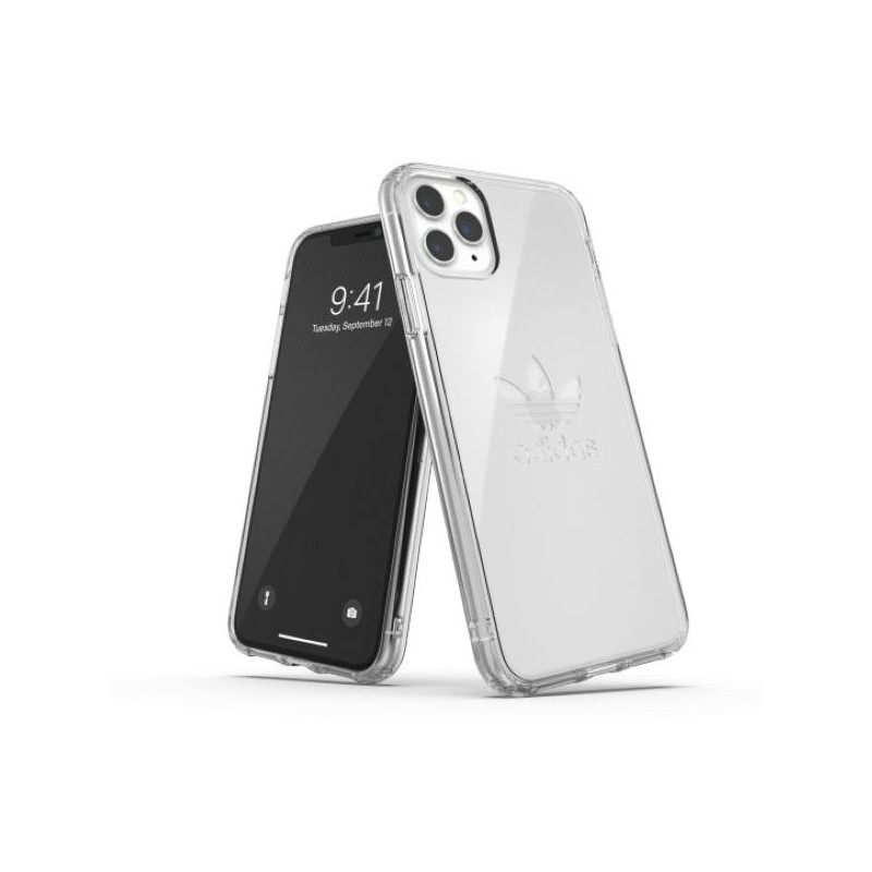 „Adidas OR PC“ dėklas su dideliu logotipu, skirtas „iPhone 11 Pro Max“ – permatomas