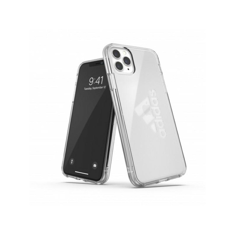 „Adidas SP“ apsauginis skaidrus iPhone 11 Pro Max dėklas – permatomas