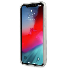 AMG Electroplate juodai baltas iPhone 12 / 12 Pro dėklas - permatomas