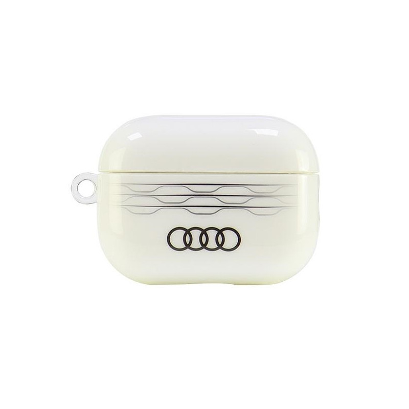 „Audi IML“ geometrinio rašto dėklas, skirtas „AirPods Pro 2“ – baltas