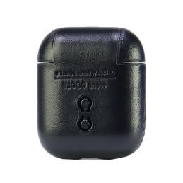 Audi odinis dėklas su dideliu logotipu, skirtas AirPods 1 / 2 - juodas