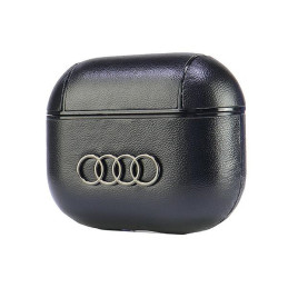 Audi odinis dėklas su dideliu logotipu, skirtas AirPods 3 ausinėms – juodas
