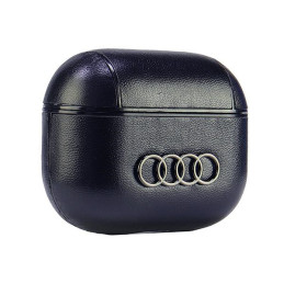Audi odinis dėklas su dideliu logotipu, skirtas AirPods 3 ausinėms – juodas