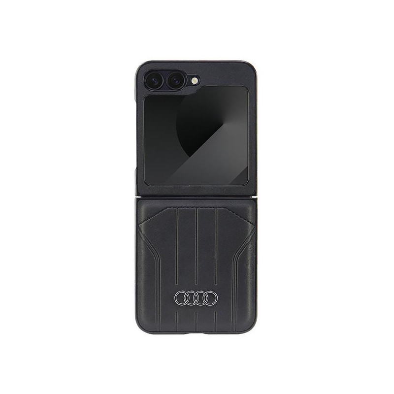 „Audi“ sintetinės odos „MagSafe“ dėklas, skirtas „Samsung Galaxy Z Flip 6“ – juodas