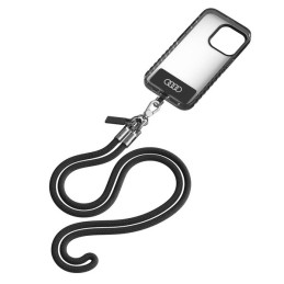 Audi universalus pavadėlis per petį, 120 cm x 6 mm, juodas