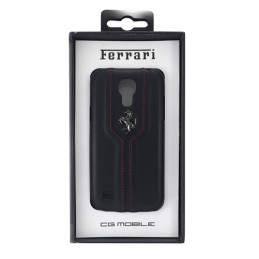 „Ferrari“ priekinis dėklas, skirtas „Samsung Galaxy S4 Mini“ - rudas