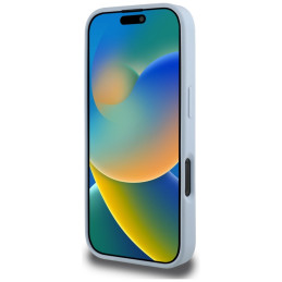 „Guess Grained Big 4G Logo Small Classic“ dėklas su logotipu, skirtas „iPhone 16 Pro Max“ – mėlynas