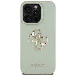 „Guess Grained Big 4G Logo Small Classic“ dėklas su logotipu, skirtas „iPhone 16 Pro“ – žalias