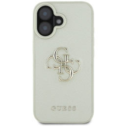 „Guess Grained Big 4G Logo Small Classic“ dėklas su logotipu, skirtas iPhone 16 – žalias