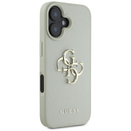 „Guess Grained Big 4G Logo Small Classic“ dėklas su logotipu, skirtas iPhone 16 – žalias