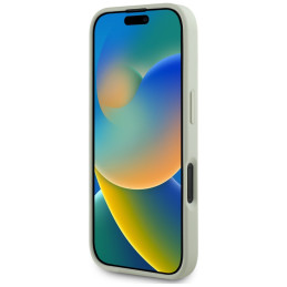 „Guess Grained Big 4G Logo Small Classic“ dėklas su logotipu, skirtas iPhone 16 – žalias