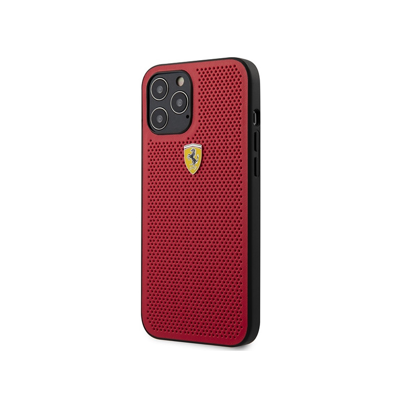 „Ferrari On Track“ perforuotas dėklas, skirtas „iPhone 12 Pro Max 6.7“ – raudonas