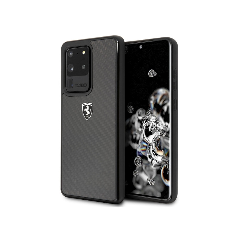 „Ferrari Carbon Heritage“ dėklas, skirtas „Samsung Galaxy S20 Ultra“ – juodas