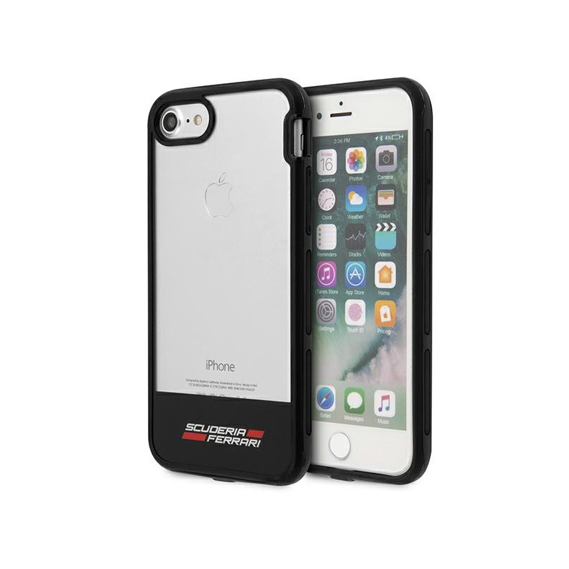 „Ferrari Racing Shield“ dėklas, skirtas „iPhone 7 / 8 / SE 2020 / SE 2022“ – pusiau permatomas