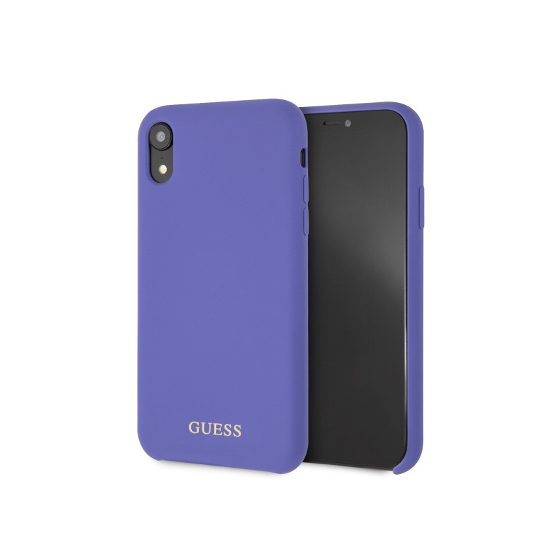 „Guess“ silikoninis iPhone XR dėklas – violetinis