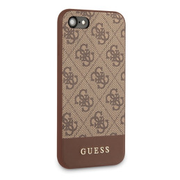 „Guess 4G Stripe Collection“ dėklas, skirtas iPhone 7 / 8 / SE 2020 / SE 2022 - rudas