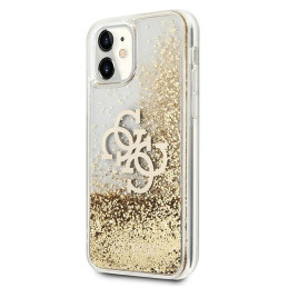 „Guess 4G Big Liquid Blizgučių“ dėklas iPhone 11 6.1" / Xr - auksinis