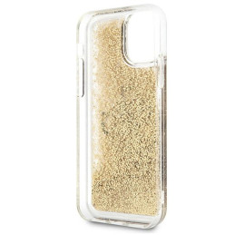 „Guess 4G Big Liquid Blizgučių“ dėklas iPhone 11 6.1" / Xr - auksinis