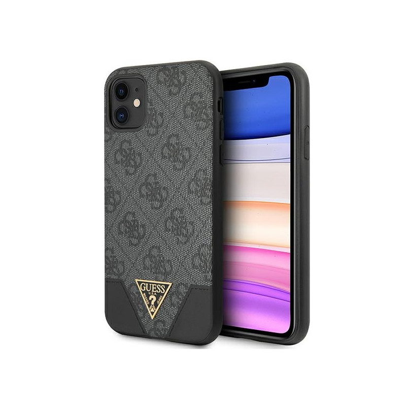 „Guess 4G Triangle Collection“ dėklas, skirtas iPhone 11 6.1" / Xr - pilkas