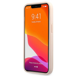 „Guess 4G“ didelis metalinis logotipo dėklas iPhone 13 Pro / 13 6.1" – rožinis