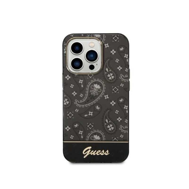 „Guess“ „Bandana Paisley“ dėklas, skirtas „iPhone 14 Pro Max 6.7“ – juodas