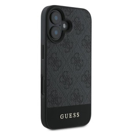 „Guess 4G“ apatinis juostelės dėklas, skirtas „iPhone 16 Plus 6.7“ – pilkas