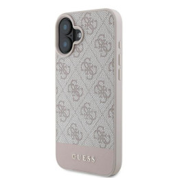 „Guess 4G“ apatinis juostelės dėklas, skirtas „iPhone 16 Plus 6.7“ – rožinis