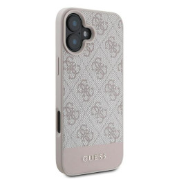 „Guess 4G“ apatinis juostelės dėklas, skirtas „iPhone 16 Plus 6.7“ – rožinis