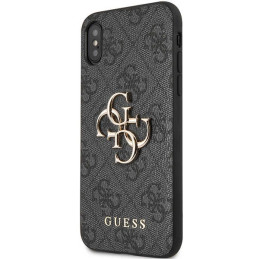 iPhone X/ XS dėklas „Guess 4G Big Metal Logo“ – pilkas